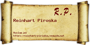 Reinhart Piroska névjegykártya